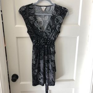 Black Paisley Cocktail Dress